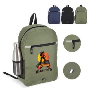 Ce sac à dos est fabriqué en PET recyclé. Il est équipé de bretelles rembourrées réglables, d'une poignée supérieure, d'un compartiment zippé à l'avant, d'une poche latérale en filet et d'une petite bande réfléchissante pour une meilleure visibilité ... Ce sac à dos est fabriqué en PET recyclé. Il est équipé de bretelles rembourrées réglables, d'une poignée supérieure, d'un compartiment zippé à l'avant, d'une poche latérale en filet et d'une petite bande réfléchissante pour une meilleure visibilité ...