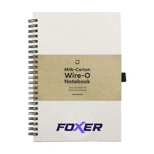 WoW! Carnet de notes A5 avec couverture en briques de lait recyclées (jusqu'à 70%). Avec environ 70 feuilles / 140 pages de papier ligné de couleur crème (80 g/m²) et un porte-stylo pratique. Reliure solide en spirale. Les cartons de lait sont composés d'aluminium, de papier et de plastique. Ces matériaux sont séparés les uns des autres et le papier restant est utilisé pour fabriquer la couverture de ce carnet. En raison de l'utilisation de matériaux recyclés, petites imperfections dans le matériau peuvent être visibles. Cela confère au produit un aspect unique. WoW! Carnet de notes A5 avec couverture en briques de lait recyclées (jusqu'à 70%). Avec environ 70 feuilles / 140 pages de papier ligné de couleur crème (80 g/m²) et un porte-stylo pratique. Reliure solide en spirale. Les cartons de lait sont composés d'aluminium, de papier et de plastique. Ces matériaux sont séparés les uns des autres et le papier restant est utilisé pour fabriquer la couverture de ce carnet. En raison de l'utilisation de matériaux recyclés, petites imperfections dans le matériau peuvent être visibles. Cela confère au produit un aspect unique.