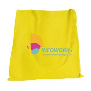 Winkeltas met lange hengsels van nonwoven materiaal (80 g/m²): een superlichte en sterke kunstvezelstof. Winkeltas met lange hengsels van nonwoven materiaal (80 g/m²): een superlichte en sterke kunstvezelstof.