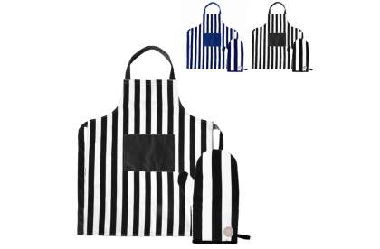 Protect your clothes with the Aron apron from Sagaform. Together with the grill glove, it is the ideal outfit for cooking, whether outside or inside. Aron is designed in natural colors in combination with the classic stripes of Sagaform. The material is sustainable because it is made from recycled cotton. Aron apron has a pocket on the front. A favorite of both the grill master and the kitchen master.