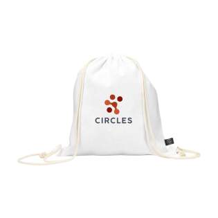 WoW! Drawstring backpack made from 80% recycled cotton and 20% recycled polyester (150 g/m²). GRS-certified. Total recycled material: 100%. Capacity approx. 7 litres. WoW! Drawstring backpack made from 80% recycled cotton and 20% recycled polyester (150 g/m²). GRS-certified. Total recycled material: 100%. Capacity approx. 7 litres.