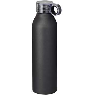 Good looking and lightweight, that's the Grom 650 ml aluminium water bottle in a nutshell. The clear screw-on lid is spill-resistant and has a loop with a colour-pop feature, ensuring easy carrying. The matte, metallic finish gives the bottle a stylish appearance. Whatever there is to celebrate, the Grom bottle will surely please every recipient.