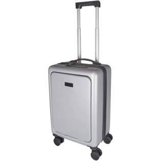 Der Rover Pro 20"-Kabinentrolley überzeugt durch sein nach vorne offenes 20"-Laptopfach und den integrierten USB-Ladeanschluss und ist damit der ideale Reisebegleiter für Geschäfts- und Freizeitreisen. Dieser Trolley besteht aus stoßfestem, GRS-zertifiziertem Recycling-Kunststoff und hochwertigem RPET-Futter. Er verfügt über ein nach vorne offenes Laptopfach mit Organisationsfächern für elektronisches Zubehör und ein TSA-Kombinationsschloss für das Hauptfach und das nach vorne offene Fach. Der Trolley ist außerdem mit 360°-Doppelrollen ausgestattet, die das Manövrieren am Flughafen erleichtern. Er kann bei den meisten Fluggesellschaften als Handgepäck mitgenommen werden. Der Rover Pro 20"-Kabinentrolley überzeugt durch sein nach vorne offenes 20"-Laptopfach und den integrierten USB-Ladeanschluss und ist damit der ideale Reisebegleiter für Geschäfts- und Freizeitreisen. Dieser Trolley besteht aus stoßfestem, GRS-zertifiziertem Recycling-Kunststoff und hochwertigem RPET-Futter. Er verfügt über ein nach vorne offenes Laptopfach mit Organisationsfächern für elektronisches Zubehör und ein TSA-Kombinationsschloss für das Hauptfach und das nach vorne offene Fach. Der Trolley ist außerdem mit 360°-Doppelrollen ausgestattet, die das Manövrieren am Flughafen erleichtern. Er kann bei den meisten Fluggesellschaften als Handgepäck mitgenommen werden.