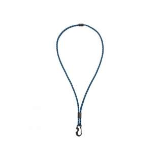 Tough looking key cord with heavy duty carabiner. The cord contains reflective material which increases safety in dark surroundings. The key cord is fitted with a safety release.