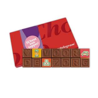 Chocotelegram® 14 - Hart voor de zorg (140 gram)