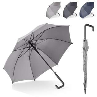 Parapluie de luxe avec manche design. Le cadre est entièrement en fibre de verre et résiste au vent.