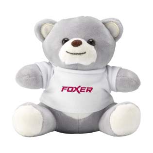 Light grey, super soft cuddly bear in mini size. With bead eyes, hard nose and white T-shirt. Without printing, bears and T-shirts are supplied loose.
