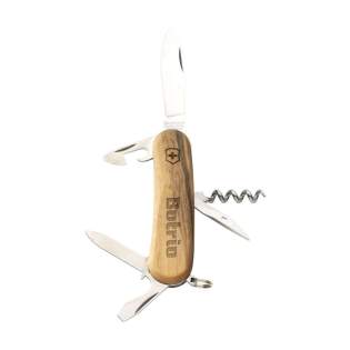 Couteau Suisse original de la marque Victorinox avec poignée en noyer. Chaque couteau est unique grâce au veinage naturel du bois. Les plaques intermédiaires en aluminium dur anodisé et les outils sont fabriqués en acier 100% recyclé. 6 pièces avec 11 fonctions : grand couteau, lime à ongles, tire-bouchon, ouvre-boîte avec petit tournevis de 3 mm, décapsuleur avec grand tournevis de 6 mm, pince à dénuder, alésoir avec poinçon et œillet porte-clés. Comprend un mode d'emploi et une garantie à vie contre les défauts de matériaux et de fabrication. Victorinox est le symbole mondial de qualité, fiabilité, fonctionnalité et perfection. Attention, la législation en vigueur s'applique concernant la possession et / ou le transport de couteaux ou d'outils multifonctions en public. Emballage par pièce. Couteau Suisse original de la marque Victorinox avec poignée en noyer. Chaque couteau est unique grâce au veinage naturel du bois. Les plaques intermédiaires en aluminium dur anodisé et les outils sont fabriqués en acier 100% recyclé. 6 pièces avec 11 fonctions : grand couteau, lime à ongles, tire-bouchon, ouvre-boîte avec petit tournevis de 3 mm, décapsuleur avec grand tournevis de 6 mm, pince à dénuder, alésoir avec poinçon et œillet porte-clés. Comprend un mode d'emploi et une garantie à vie contre les défauts de matériaux et de fabrication. Victorinox est le symbole mondial de qualité, fiabilité, fonctionnalité et perfection. Attention, la législation en vigueur s'applique concernant la possession et / ou le transport de couteaux ou d'outils multifonctions en public. Emballage par pièce.