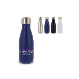 Dubbelwandig vacuüm geïsoleerde thermofles. De 100% lekvrije fles wordt geleverd in een mooie geschenkverpakking. Door het vacuüm tussen de wanden blijven dranken langer op temperatuur.