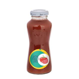 200 ml organic tomato juice in a glass bottle