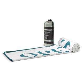 Outdoor towel made of quick dry microfiber (200g/m², 700x1400mm). It includes a custom-made full-colour print on one side and an optional full-colour print on the back side. In addition, the colour of the seam can be adjusted and it comes with a pouch. Outdoor towel made of quick dry microfiber (200g/m², 700x1400mm). It includes a custom-made full-colour print on one side and an optional full-colour print on the back side. In addition, the colour of the seam can be adjusted and it comes with a pouch.