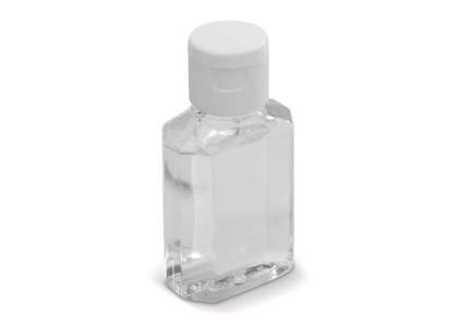 Kompakte Flasche mit einem Hand-Reinigungsgel mit 62% Alkohol. Die Flasche passt hervorragend in eine Tasche, einen Rucksack, Koffer oder in die Hosentasche. 