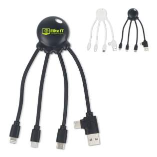 Das Eco Octopus Ladekabel ist aus ozeangebundenem Kunststoff hergestellt. Mit zwei (USB-A & USB-C) Eingängen und drei verschiedenen Anschlüssen können Sie Ihre Geräte umweltfreundlich aufladen. Am Schreibtisch, im Auto, in der Tasche oder im Urla... Das Eco Octopus Ladekabel ist aus ozeangebundenem Kunststoff hergestellt. Mit zwei (USB-A & USB-C) Eingängen und drei verschiedenen Anschlüssen können Sie Ihre Geräte umweltfreundlich aufladen. Am Schreibtisch, im Auto, in der Tasche oder im Urla...