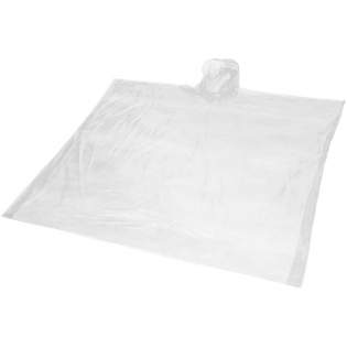 The Mayan one-size-fits-all disposable rain poncho is made from 100% recycled plastic. This see-through hooded poncho is ideal to have available when overwhelmed by a rainstorm during an outdoor festival or any other outdoor event. Delivered with a pouch that is suitable for printing. Size: 90 x 120 cm.