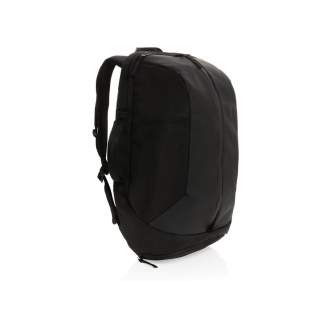 Ce sac à dos travail/gym Swiss Peak Aware™ est un sac à dos hybride conçu pour la salle de sport et le bureau. Il comporte des compartiments séparés pour vos affaires de gym et une organisation intelligente pour tous vos outils de travail, un compartiment pour ordinateur portable de 15,6 pouces. Passez de la salle de sport au bureau. Avec le traceur AWARE™ qui valide l'utilisation authentique de matériaux recyclés. Chaque sac permet de réutiliser 31,1 bouteilles PET de 0,5 litre. 2 % des recettes de chaque produit Impact vendu seront reversés à Water.org. Sans PVC.<br /><br />FitsLaptopTabletSizeInches: 15.6<br />PVC free: true Ce sac à dos travail/gym Swiss Peak Aware™ est un sac à dos hybride conçu pour la salle de sport et le bureau. Il comporte des compartiments séparés pour vos affaires de gym et une organisation intelligente pour tous vos outils de travail, un compartiment pour ordinateur portable de 15,6 pouces. Passez de la salle de sport au bureau. Avec le traceur AWARE™ qui valide l'utilisation authentique de matériaux recyclés. Chaque sac permet de réutiliser 31,1 bouteilles PET de 0,5 litre. 2 % des recettes de chaque produit Impact vendu seront reversés à Water.org. Sans PVC.<br /><br />FitsLaptopTabletSizeInches: 15.6<br />PVC free: true