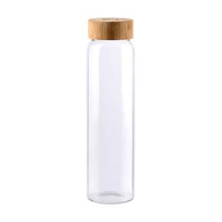 Schlanke, auslaufsichere Trinkflasche aus hochwertigem Borosilikatglas mit Bambus-Schraubverschluss. Für heiße und kalte Getränke geeignet. Durch das elegante Design eignet sich die stilvolle Flasche auch für den Einsatz bei Tisch. Die Glasflasche ist spülmaschinengeeignet, mit Ausnahme des Schraubverschlusses. Um den Aufdruck zu erhalten, wird Waschen von Hand empfohlen. Fassungsvermögen 1.000 ml. Verpackt pro Stück. Schlanke, auslaufsichere Trinkflasche aus hochwertigem Borosilikatglas mit Bambus-Schraubverschluss. Für heiße und kalte Getränke geeignet. Durch das elegante Design eignet sich die stilvolle Flasche auch für den Einsatz bei Tisch. Die Glasflasche ist spülmaschinengeeignet, mit Ausnahme des Schraubverschlusses. Um den Aufdruck zu erhalten, wird Waschen von Hand empfohlen. Fassungsvermögen 1.000 ml. Verpackt pro Stück.