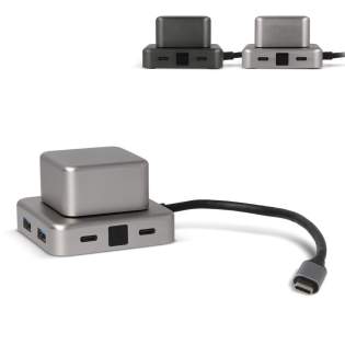 Geen compromissen hier! Onze hub is gemaakt van gerecycled aluminium, draait stressvrij, ondersteunt het opladen van laptops tot 100 W PD en heeft meerdere poorten: 2 USB-A, 2 USB-C, HDMI en een audiopoort. Verhoog uw connectiviteit op duurzame wijze... Geen compromissen hier! Onze hub is gemaakt van gerecycled aluminium, draait stressvrij, ondersteunt het opladen van laptops tot 100 W PD en heeft meerdere poorten: 2 USB-A, 2 USB-C, HDMI en een audiopoort. Verhoog uw connectiviteit op duurzame wijze...