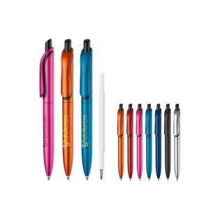 Un stylo design TopPoint propose dans des couleurs métalisées très tendance. Clip solide et cartouche Jumbo (4.5km) avec encre bleue par défaut.