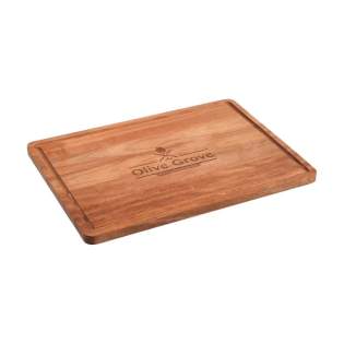 Robust Wooosh chopping board made from FSC 100% certified acacia wood, perfect for cutting meat, vegetables and fruit. The practical, all-round groove collects meat and fruit juices, keeping your work surface neat and tidy. The rectangular shape with rounded corners has a modern look. Treated with vegetarian soya bean oil for a long lifespan and hygienic, daily use. With its timeless and traditional look, this cutting board is a stylish addition to any kitchen. Packed individually. Robust Wooosh chopping board made from FSC 100% certified acacia wood, perfect for cutting meat, vegetables and fruit. The practical, all-round groove collects meat and fruit juices, keeping your work surface neat and tidy. The rectangular shape with rounded corners has a modern look. Treated with vegetarian soya bean oil for a long lifespan and hygienic, daily use. With its timeless and traditional look, this cutting board is a stylish addition to any kitchen. Packed individually.