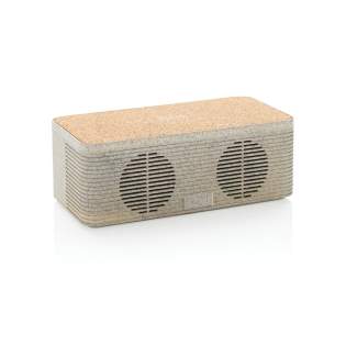 Met deze luxe uitziende tarwestro (35% tarwe vezel gemixed met ABS) en kurk speaker met draadloze oplader kun je luisteren naar je favoriete muziek terwijl je je telefoon draadloos oplaadt. Sluit eenvoudig de meegeleverde 150 cm Type C-kabel aan op uw oplader thuis of op kantoor en u bent klaar om te gaan. Het bevat een 5W draadloze luidspreker en een 5W draadloze oplader bovenop met een Type C-input en AUX-port. De speaker heeft een 1200 mAh-batterij en BT 5.0 voor een speelduur tot 4 uur en een werkafstand tot 10 meter. Als u beide functies gebruikt, moet u ervoor zorgen dat het item is aangesloten op netstroom.<br /><br />HasBluetooth: True<br />WirelessCharging: true<br />PowerbankCapacity: 1200<br />NumberOfSpeakers: 1<br />SpeakerOutputW: 5.00 Met deze luxe uitziende tarwestro (35% tarwe vezel gemixed met ABS) en kurk speaker met draadloze oplader kun je luisteren naar je favoriete muziek terwijl je je telefoon draadloos oplaadt. Sluit eenvoudig de meegeleverde 150 cm Type C-kabel aan op uw oplader thuis of op kantoor en u bent klaar om te gaan. Het bevat een 5W draadloze luidspreker en een 5W draadloze oplader bovenop met een Type C-input en AUX-port. De speaker heeft een 1200 mAh-batterij en BT 5.0 voor een speelduur tot 4 uur en een werkafstand tot 10 meter. Als u beide functies gebruikt, moet u ervoor zorgen dat het item is aangesloten op netstroom.<br /><br />HasBluetooth: True<br />WirelessCharging: true<br />PowerbankCapacity: 1200<br />NumberOfSpeakers: 1<br />SpeakerOutputW: 5.00