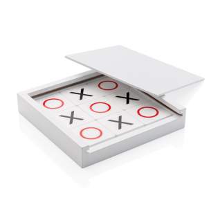 Bring this 9 piece tic tac toe game with you wherever you go for some classic entertainment! You can easily put the game away in the white wooden lid box. Made with FSC®certified wood. Comes in FSC®certified  kraft gift packaging.