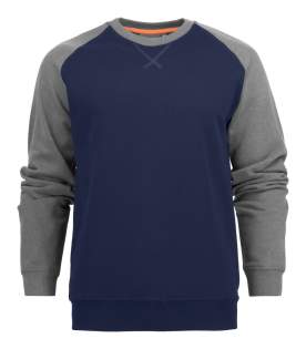 Tweekleurige sweatshirt met raglanmouwen. Binnenzijde is geborsteld. Ribboord aan manchetten en boord onderaan. Wasbaar op 60°. Tweekleurige sweatshirt met raglanmouwen. Binnenzijde is geborsteld. Ribboord aan manchetten en boord onderaan. Wasbaar op 60°.