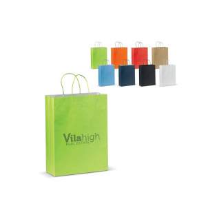 Large sized matt paper carrier bag with handles made of twisted paper. The bag has an ecological look and is suitable as a giftbag. FSC certified. FSC certified.