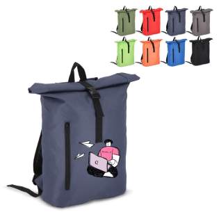 Ce sac à dos pratique au design roll-top très tendance est fabriqué en PET recyclé. Il est doté de bretelles réglables et rembourrées, d'une poignée supérieure et d'une poche frontale zippée, idéale pour les petits accessoires. Ce sac à dos pratique au design roll-top très tendance est fabriqué en PET recyclé. Il est doté de bretelles réglables et rembourrées, d'une poignée supérieure et d'une poche frontale zippée, idéale pour les petits accessoires.