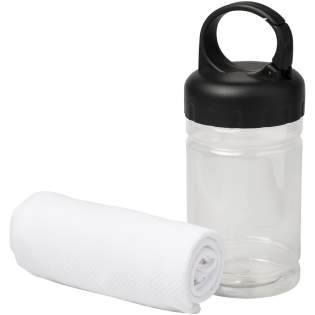 Snel absorberende, sneldrogende en wasbare koelhanddoek gemaakt van sterk en duurzaam polyester voor het koel houden tijdens de training of een buitenactiviteit. Wordt geleverd in een PET-verpakking met draagbeugel en ingebouwde karabijnhaak voor gemakkelijk vervoer. Verkrijgbaar in 5 frisse kleuren. Groot decoratievlak voor het logo op de verpakking, decoratie ook mogelijk op de koelhanddoek zelf. Maat: 30 x 80 cm. Snel absorberende, sneldrogende en wasbare koelhanddoek gemaakt van sterk en duurzaam polyester voor het koel houden tijdens de training of een buitenactiviteit. Wordt geleverd in een PET-verpakking met draagbeugel en ingebouwde karabijnhaak voor gemakkelijk vervoer. Verkrijgbaar in 5 frisse kleuren. Groot decoratievlak voor het logo op de verpakking, decoratie ook mogelijk op de koelhanddoek zelf. Maat: 30 x 80 cm.