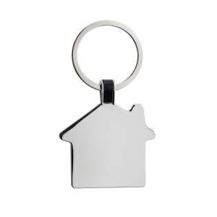 Huisvormige sleutelhanger gemaakt van RCS gerecycled zinc alloy. Totaal gerecycled materiaal: 84% op basis van het totale gewicht van het item. RCS-certificering zorgt voor een volledig gecertificeerde toeleveringsketen van de gerecyclede materialen. Verpakt in papieren zak Huisvormige sleutelhanger gemaakt van RCS gerecycled zinc alloy. Totaal gerecycled materiaal: 84% op basis van het totale gewicht van het item. RCS-certificering zorgt voor een volledig gecertificeerde toeleveringsketen van de gerecyclede materialen. Verpakt in papieren zak
