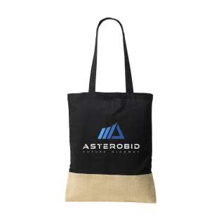 WoW! Sturdy ECO shopping bag made from 100% organic cotton (160 g/m²) combined with tough jute. With long handles.