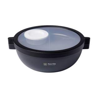 Plastic lunch bowl from the Mepal brand. The transparent screw-on lid opens and closes with a twist and ensures an airtight and leak-proof seal. With three removable containers: a tray with divider, a small sealable container for dressing or toppings and a larger container with lid. The bowl is ideal for lunch on the go, in the lecture hall or at your workplace. Suitable for the microwave (lid can be placed loosely on the bowl), freezer and dishwasher. Washing by hand is recommended to preserve the imprint. The product is 100% recyclable. Comes with a 2-year Mepal manufacturer's warranty. Capacity 1,500 ml. Made in Holland. STOCK AVAILABILITY: Up to 1000 pcs accessible within 10 working days plus standard lead-time. Subject to availability. Plastic lunch bowl from the Mepal brand. The transparent screw-on lid opens and closes with a twist and ensures an airtight and leak-proof seal. With three removable containers: a tray with divider, a small sealable container for dressing or toppings and a larger container with lid. The bowl is ideal for lunch on the go, in the lecture hall or at your workplace. Suitable for the microwave (lid can be placed loosely on the bowl), freezer and dishwasher. Washing by hand is recommended to preserve the imprint. The product is 100% recyclable. Comes with a 2-year Mepal manufacturer's warranty. Capacity 1,500 ml. Made in Holland. STOCK AVAILABILITY: Up to 1000 pcs accessible within 10 working days plus standard lead-time. Subject to availability.