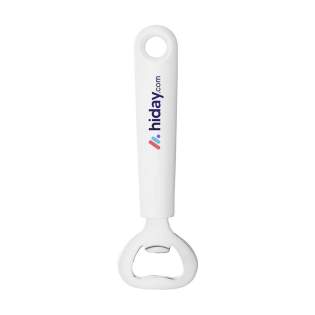 Brabantia bottle opener with stainless steel opener and long plastic handle with hanging loop. Effortless opening of bottles with crown caps thanks to the smooth action. Dishwasher-safe. Washing by hand is recommended to preserve the imprint. Made from 27% recycled material. 100% recyclable. With a 5-years manufacturer's guarantee. Brabantia bottle opener with stainless steel opener and long plastic handle with hanging loop. Effortless opening of bottles with crown caps thanks to the smooth action. Dishwasher-safe. Washing by hand is recommended to preserve the imprint. Made from 27% recycled material. 100% recyclable. With a 5-years manufacturer's guarantee.