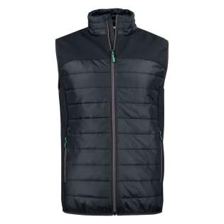 Bodywarmer uitvoering van de Expedition jas. Lichte jas in twee materialen: juk en zijpanelen in softshell en body (voor-en achterzijde) en mouwen in een ander lichtgewateerd materiaal. Trekkoord onderaan de zoom. Tweekleurige ritssluiting en zipper pullers in contrasterende kleur. Deze kunnen indien gewenst vervangen worden door één van de andere beschikbare kleuren. De wattering is geproduceerd volgens het Blue Sign systeem dat een minimum inpact op mens en omgeving doorheen het ganse productieproces garandeert. Bodywarmer uitvoering van de Expedition jas. Lichte jas in twee materialen: juk en zijpanelen in softshell en body (voor-en achterzijde) en mouwen in een ander lichtgewateerd materiaal. Trekkoord onderaan de zoom. Tweekleurige ritssluiting en zipper pullers in contrasterende kleur. Deze kunnen indien gewenst vervangen worden door één van de andere beschikbare kleuren. De wattering is geproduceerd volgens het Blue Sign systeem dat een minimum inpact op mens en omgeving doorheen het ganse productieproces garandeert.