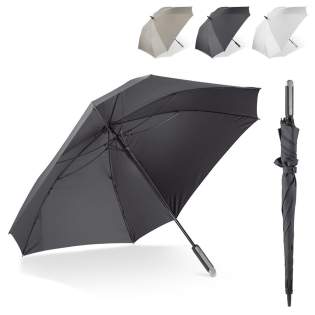 Voyagez avec style avec ce grand et luxueux parapluie. Son design carré frappant crée une plus grande surface et est assez grand pour deux personnes. Le cadre s'ouvre automatiquement, est entièrement en fibre de verre et à l'épreuve du vent. Facile à...