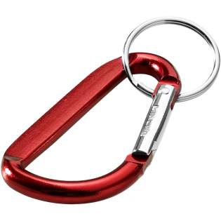 Handy carabiner keychain with a striking metallic finish, that can be attached to a backpack. It is made of lightweight and strong 86% RCS certified recycled aluminium. The Recycled Claim Standard (RCS) verifies the recycled content of a product throughout the entire supply chain. The carabiner is not suitable for climbing.