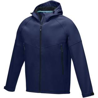 The Coltan men's GRS recycled softshell jacket – a fusion of sustainability, style, and performance. Developed with the environment in mind, this jacket is GRS certified, featuring a woven fabric composed of GRS certified recycled polyester, virgin polyester, and elastane. The 280 g/m² construction offers a perfect balance of durability and comfort, while the three-layer bonded design of woven, TPU, and microfleece ensures maximum protection against the elements. With an 8000 mm waterproof rating, the Coltan jacket keeps you dry and shielded from rain, while the 2000 g/m² breathable feature allows for excellent ventilation, preventing moisture and overheating during intense activities. Designed with practicality and sustainability in mind, this jacket is equipped with GRS certified trims and accessories, including zippers, drawstring, and cordlock. The adjustable cuffs with hook and loop closure allow you to customise the fit for maximum comfort and ease of movement. Embrace style, performance, and sustainability - the Coltan is the ideal companion for outdoor adventures, offering unbeatable functionality. With GRS certification guaranteeing a 100% certified supply chain, this garment truly represents an environmentally conscious choice. 
