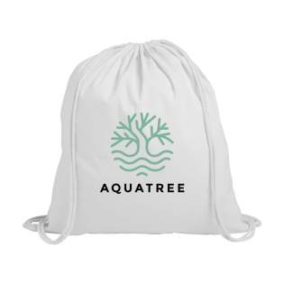Sac à dos 100% coton (120 g/m²). Avec des cordons de serrage. Capacité environ 8 litres. Sac à dos 100% coton (120 g/m²). Avec des cordons de serrage. Capacité environ 8 litres.