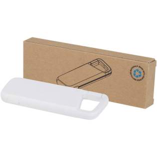 Stay powered on the go with the Alkes 5000 mAh power bank, made from recycled plastic. Designed for outdoor use, it features a built-in carabiner and a water-resistant design (IPX5), capable of withstanding low-pressure water jets such as rain. The USB ports are protected by a silicone cover, while the LED indicator displays charging status—ideal for hiking, camping, or everyday travel.