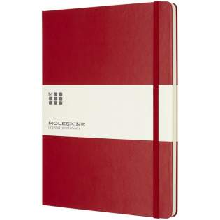 Our extra large Classic Moleskine notebook has the iconic round corners and hard cover. Features an elasticated closure and ribbon book marker. Expandable pocket to the inside back cover. Contains 192 pages of plain ivory-coloured paper. Pages are also available with ruled, dotted and squared paper.