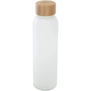 Single-walled 500 ml soda lime matte glass bottle with a frosted finish and bamboo lid. Recommended for cold beverages. Hand wash only. The bamboo used comes from more sustainable and socially responsible sources. Presented in a recycled cardboard gift box. Single-walled 500 ml soda lime matte glass bottle with a frosted finish and bamboo lid. Recommended for cold beverages. Hand wash only. The bamboo used comes from more sustainable and socially responsible sources. Presented in a recycled cardboard gift box.
