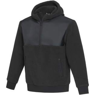 De Evans sherpa fleece is gemaakt van GRS gerecycled polyester, met een contraststof van 100% GRS gerecycled nylon, voor een modern tintje en minder impact op het milieu. Dit fleecejack heeft een iets oversized pasvorm voor een relaxte look. De 1/4 rits middenvoor, compleet met capuchon, biedt bedekking op maat voor veranderende weersomstandigheden. Of je nu het buitenleven verkent of gewoon lekker thuis zit, de Evans unisex sherpa fleece belooft ongeëvenaard comfort en moderne stijl.