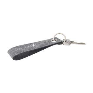 WoW! Durable keyring made from RPET felt. This felt comes from recycled PET bottles and recycled textiles. Equipped with a sturdy metal ring.