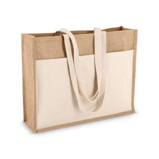 Robuster Jutebeutel mit einer Vordertasche aus Baumwolle und passenden Baumwollgriffen. Hergestellt aus 320 g/m² Material, das für den täglichen Gebrauch geeignet ist. Oeko-Tex® zertifiziert für geprüfte, sichere Textilien. Ideal zum Einkaufen oder für einen Tag am Strand.
Robuster Jutebeutel mit einer Vordertasche aus Baumwolle und passenden Baumwollgriffen. Hergestellt aus 320 g/m² Material, das für den täglichen Gebrauch geeignet ist. Oeko-Tex® zertifiziert für geprüfte, sichere Textilien. Ideal zum Einkaufen oder für einen Tag am Strand.