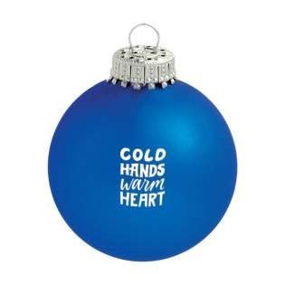 Christmas bauble made from glass (not plastic) and produced in Europe. Glass is a natural product that consists of 70% sand. This glass Christmas bauble has a diameter of 60 mm. Made in Germany. Christmas bauble made from glass (not plastic) and produced in Europe. Glass is a natural product that consists of 70% sand. This glass Christmas bauble has a diameter of 60 mm. Made in Germany.