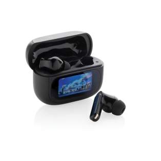 Commute, work or travel in silence with these ANC earbuds. The ANC function makes sure outside noise is reduced for optimal concentration. The charging case comes with an integrated TFT touch screen which offers many unique features: find your earbuds, adjust volume, select next song, answer calls and change language (select between 8 languages) and many more. The earbuds and charging case are made with RCS (Recycled Claim Standard) certified recycled ABS. Total recycled content: 43% based on total item weight. RCS certification ensures a completely certified supply chain of the recycled materials. The earbuds use BT 5.3 for automatic pairing without any hassle and a stable connection. The earbuds have a 30 mAh battery that allows a play time of up to 6 hours (with ANC) and can be re-charged in 1.5 hours in the charging case. ANC degree: 23 DB. Including 3 size eartips. IPX 4 waterproof. With ENC microphone for clear calls. Packed in FSC kraft box.<br /><br />PVC free: true Commute, work or travel in silence with these ANC earbuds. The ANC function makes sure outside noise is reduced for optimal concentration. The charging case comes with an integrated TFT touch screen which offers many unique features: find your earbuds, adjust volume, select next song, answer calls and change language (select between 8 languages) and many more. The earbuds and charging case are made with RCS (Recycled Claim Standard) certified recycled ABS. Total recycled content: 43% based on total item weight. RCS certification ensures a completely certified supply chain of the recycled materials. The earbuds use BT 5.3 for automatic pairing without any hassle and a stable connection. The earbuds have a 30 mAh battery that allows a play time of up to 6 hours (with ANC) and can be re-charged in 1.5 hours in the charging case. ANC degree: 23 DB. Including 3 size eartips. IPX 4 waterproof. With ENC microphone for clear calls. Packed in FSC kraft box.<br /><br />PVC free: true