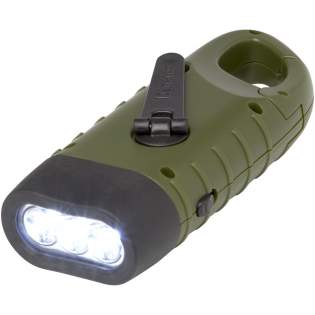 Are you tired of running out of power when you need it the most? Say goodbye to those frustrating moments with our innovative, hassle-free Helios lighting solution. This recycled plastic solar dynamo flashlight has a built-in carabiner, allowing for easy attachment to backpacks, belts, or gear, making it indispensable for camping or hiking. With just 1 minute of hand cranking, you can enjoy a whopping 8 minutes of light. And when the sun is shining, the solar panel harnesses its power, ensuring your light source is always ready. Features 3 LED lights with a brightness of 10,000 mcd. Battery type: 40 mAh Ni-Mh, 3.6V. Packed in a STAC gift box from sustainable sources.