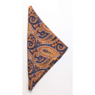 This handsome pocket squares features a bold paisley pattern with rich colors.