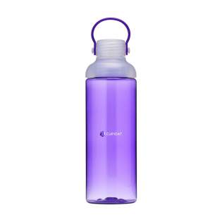 Stylish water bottle made of clear, high-quality Eastman Tritan™: BPA-free, environmentally conscious, durable and reusable. The bottle has a large opening, making it easy to clean. With PP screw cap with a small, sealable drinking opening. With handy carrying strap. Leak-proof. Capacity 600 ml.