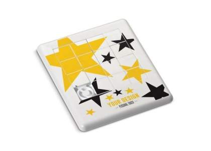 Puzzle tray, rectangle. Large print surface for a logo. Full-colour imprint possible.